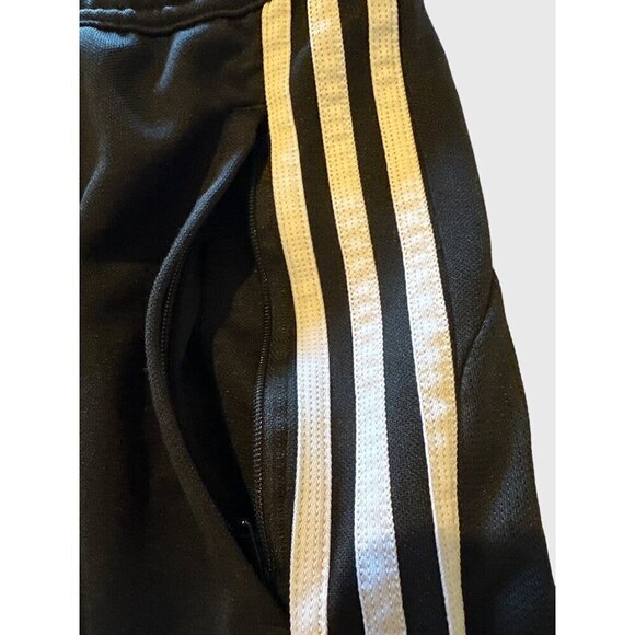 Adidas Athletic Training Pants Men Small Pull On Gym Jogger Black White 3 Stripe - Picture 5 of 16